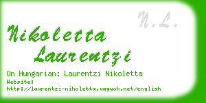 nikoletta laurentzi business card